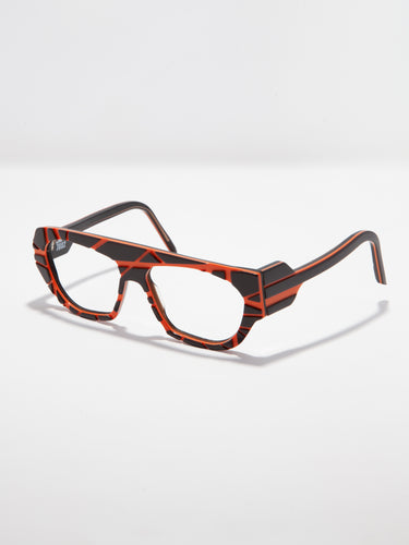 Vintage Nicola Geometric Stripe Glasses Frames