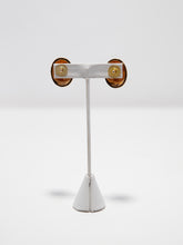 Load image into Gallery viewer, 1980&#39;s Swarovski Multicolour Crystal and Gold Oval Earrings