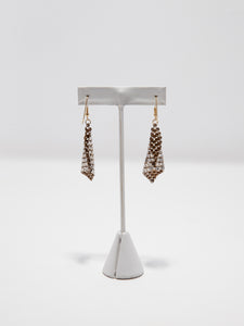 1970's Silver Chainmail Disco Earrings