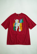 Load image into Gallery viewer, 1990's Marithe Francois Girbaud Dark Pink Graphic Tee