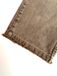1990's Cropped Faded Brown Straight Leg Jeans