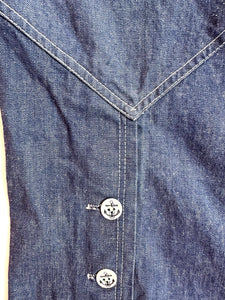 1960's Nautical Dark Denim Flare Pants