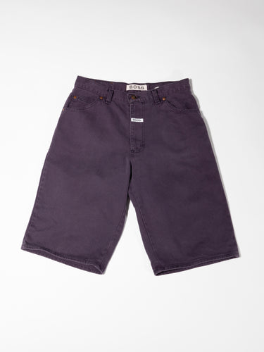 1990's Plum Boss Long Cotton Shorts