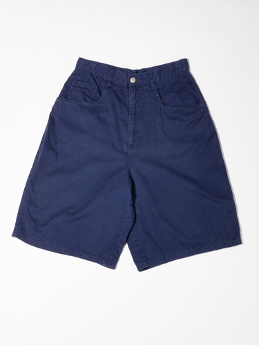 1990’s High Waisted Navy Long Shorts