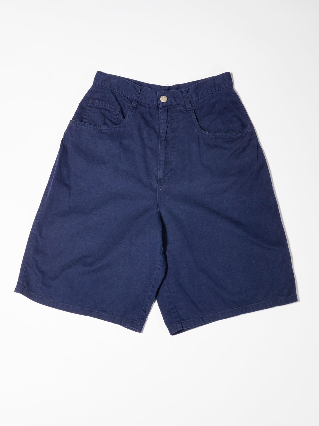 1990’s High Waisted Navy Long Shorts