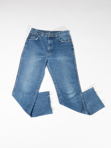 1970's 32W Calvin Klein Raw Hem Straight Jeans