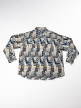 Load image into Gallery viewer, 1990&#39;s Todays News Silk Button Up