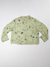 Load image into Gallery viewer, 1990&#39;s pale Chartreuse Sheer Floral Blouse