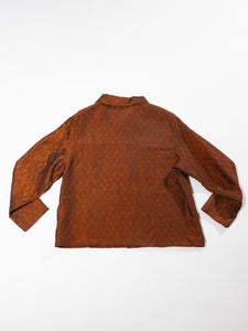 1990's Copper Toned Diamond Quilted Light Jacket
