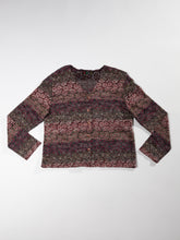 Load image into Gallery viewer, Late 1990&#39;s Mauve Floral Stretch Cardigan