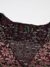 Load image into Gallery viewer, Late 1990&#39;s Mauve Floral Stretch Cardigan