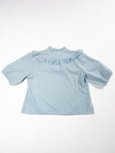 Load image into Gallery viewer, 1980&#39;s Baby Blue Frilly Blouse