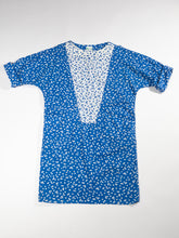 Load image into Gallery viewer, 1980&#39;s Blue and White Polka Dot Cotton Dress