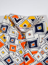 Load image into Gallery viewer, 1960&#39;s Cotton Geometric Collared Sleeveless Dress
