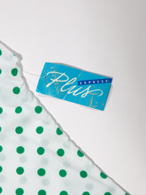 Load image into Gallery viewer, 1980&#39;s Deadstock White and Green Polka Dot Top