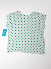 Load image into Gallery viewer, 1980&#39;s Deadstock White and Green Polka Dot Top