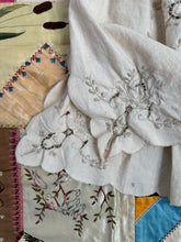 Load image into Gallery viewer, Sweet Juju Art Nouveau Linen Embroidered High Slit  Side Button Shorts L_XL