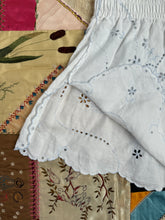 Load image into Gallery viewer, Sweet Juju White and Blue Semi Sheer Linen Shorts