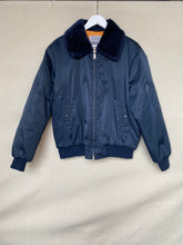 Load image into Gallery viewer, 1980&#39;s Navy Insulated Bomber Jacket Sears Workwear