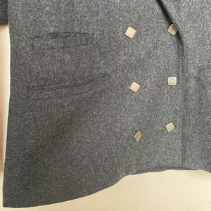 1980's Mister Leonard Grey Blazer with Accent Silver Buttons