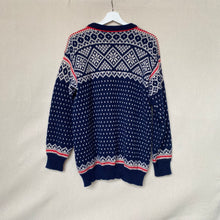 Load image into Gallery viewer, 1980&#39;s Dale of Norway Wool Navy Knit Cardigan Sweater