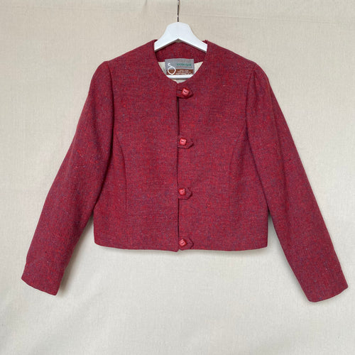 1960's Donegal Handwoven Tweed Red Blazer