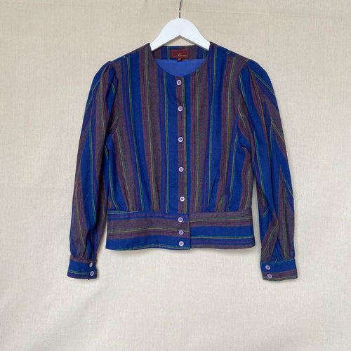 1980's Rainbow Stripe Cropped Jacket Caraccio