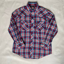 Load image into Gallery viewer, 1970&#39;s Western Button Down Red and Blue JC Penney