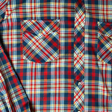 Load image into Gallery viewer, 1970&#39;s Western Button Down Red and Blue JC Penney