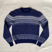 Load image into Gallery viewer, 1980&#39;s Navy Norwegian Wool Sweater