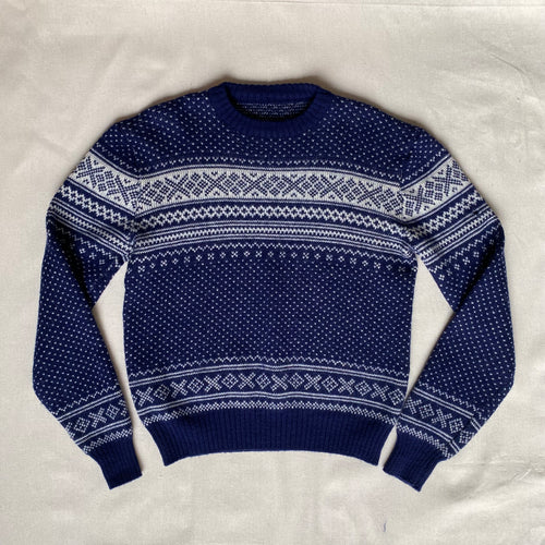 1980's Navy Norwegian Wool Sweater