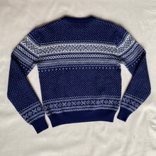 Load image into Gallery viewer, 1980&#39;s Navy Norwegian Wool Sweater