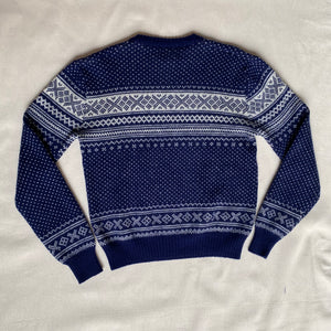 1980's Navy Norwegian Wool Sweater