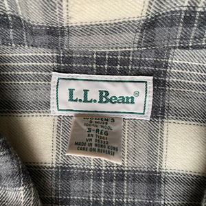 1990's LL Bean Wool Plaid Flannel Button Down