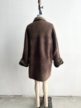 Load image into Gallery viewer, 1980&#39;s Dark Brown Shearling Coat