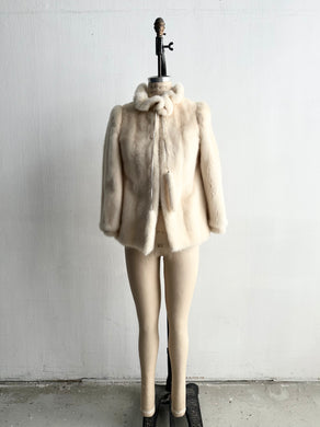 1960's Rare White Mink Cropped Jacket