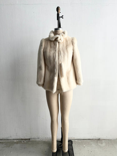 1960's Rare White Mink Cropped Jacket