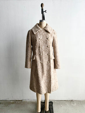 1960's Luxe Faux Mouton Fur Evening Jacket