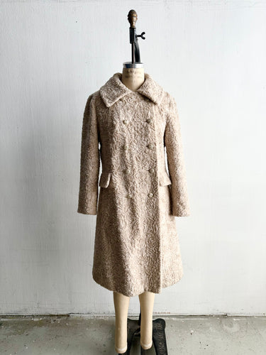 1960's Luxe Faux Mouton Fur Evening Jacket