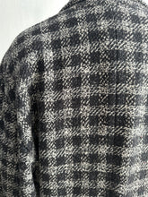 Load image into Gallery viewer, 1980&#39;s Long Gray Tweed Check Coat