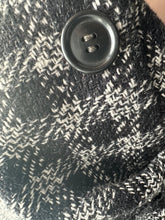 Load image into Gallery viewer, 1980&#39;s Long Gray Tweed Check Coat