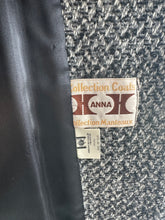 Load image into Gallery viewer, 1980&#39;s B&amp;W Tweed Boucle Belted Wool Trench Coat