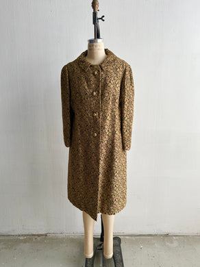 1960's Holt Renfrew Gold Lurex Brocade Coat