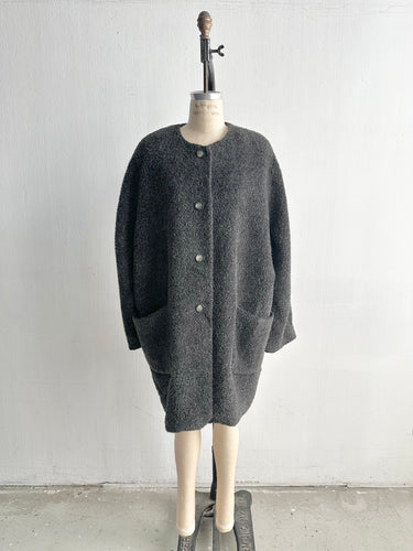 1980's Grey Wool Overcoat