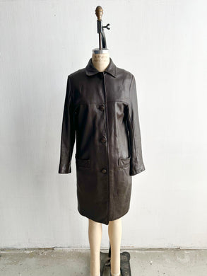 Late 1950's Chocolate Brown Long Deerskin Leather Jacket