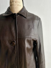 Load image into Gallery viewer, Late 1950&#39;s Chocolate Brown Long Deerskin Leather Jacket