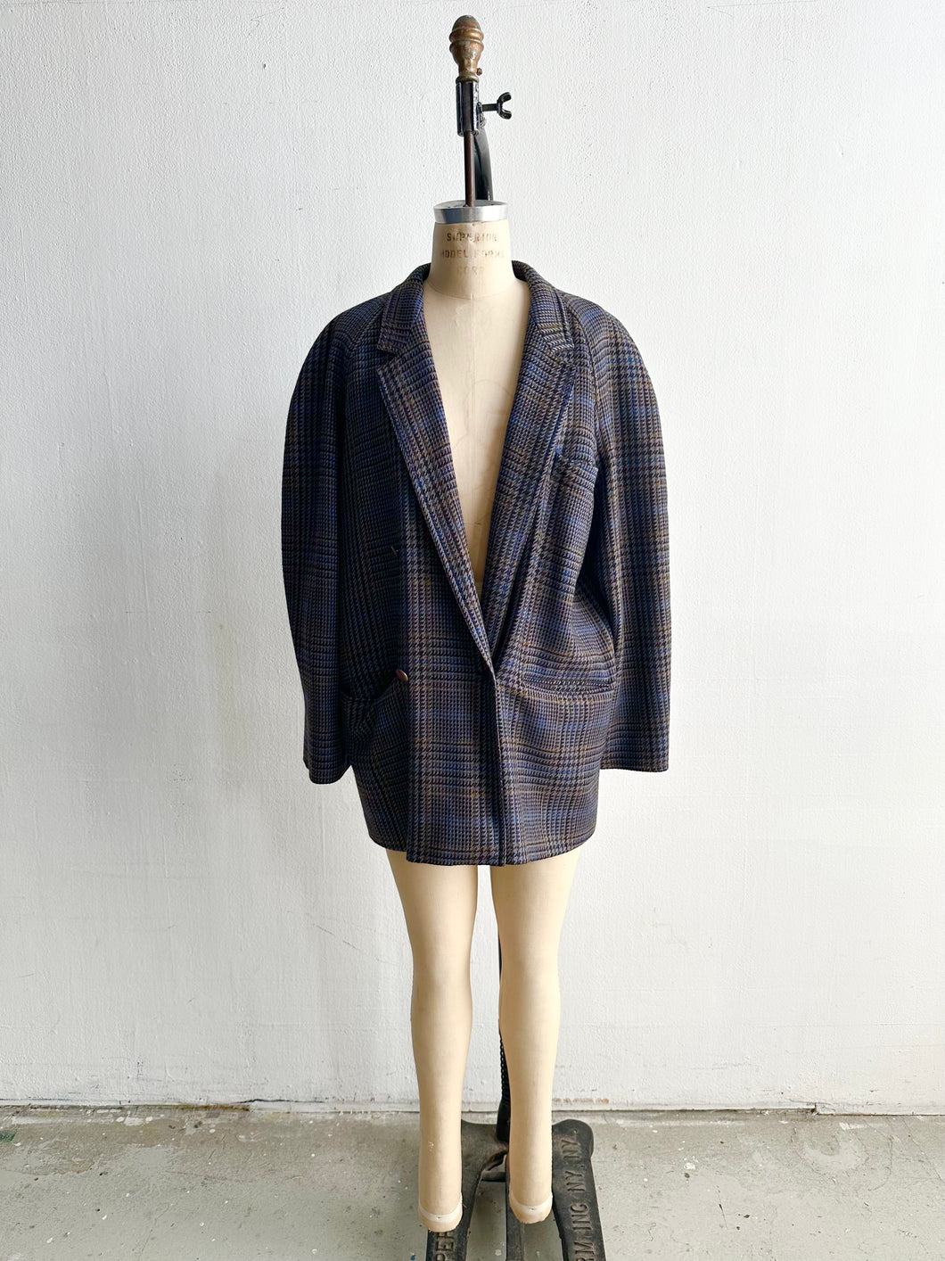 1980's MaxMara Weekend Wool Houndstooth Blazer