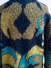 Load image into Gallery viewer, 1980s Intarsia Knit Sweater Jacket