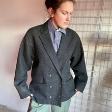 Load image into Gallery viewer, 1980&#39;s Mister Leonard Grey Blazer with Accent Silver Buttons