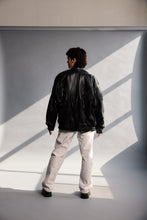 Load image into Gallery viewer, 1980&#39;s Fringe Black Leather Bomber